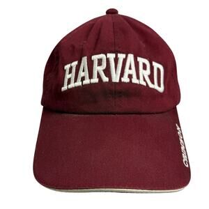 Harvard University Crimson Maroon Hat Cap Adjustable Strapback NCAA Ivy League
